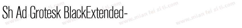 Sh Ad Grotesk BlackExtended字体转换